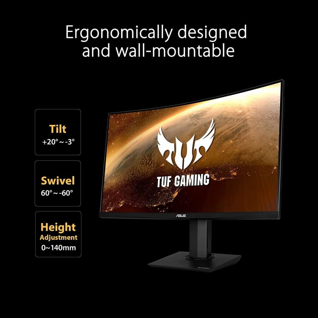 ASUS TUF VG32VQR ergonomía