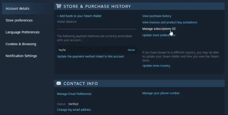 cancelar suscripciones recurrentes en Steam 3